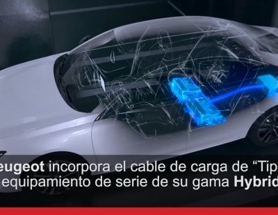 La gama híbrida enchufable de Peugeot viene con un cable de carga Tipo 2 de serie