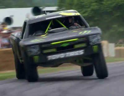 BJ Baldwin dándole caña a su Chevy Blazer