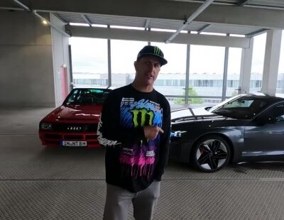 El piloto Ken Block anuncia la Electrikhana junto a Audi