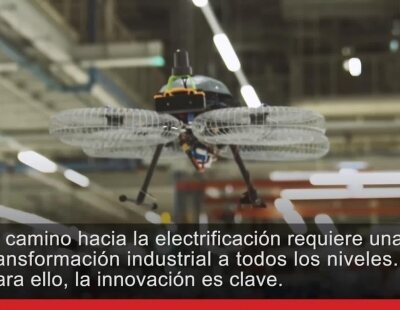 La marca Seat usa un drone en la fábrica del futuro
