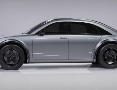 Este es el nuevo Alpha Saga, un reducido sedán coupé totalmente eléctrico