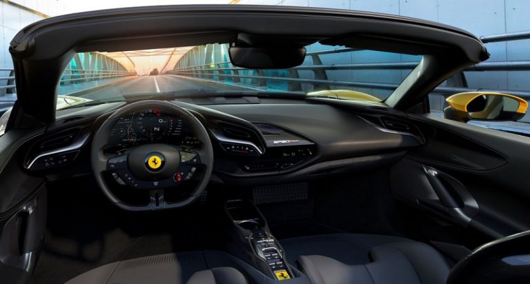 Ferrari patenta el cockpit de su futuro superdeportivo. con el que se ríe del McLaren F1