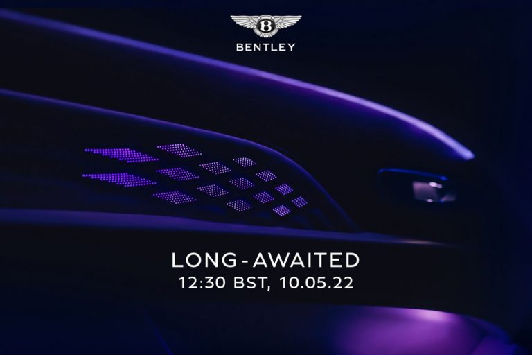 El buque insignia de Bentley Motors se desvela el próximo 10 de mayo