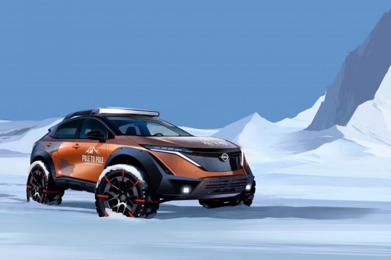 Nissan Ariya, un SUV eléctrico en la primera expedición del Polo Norte al Polo Sur