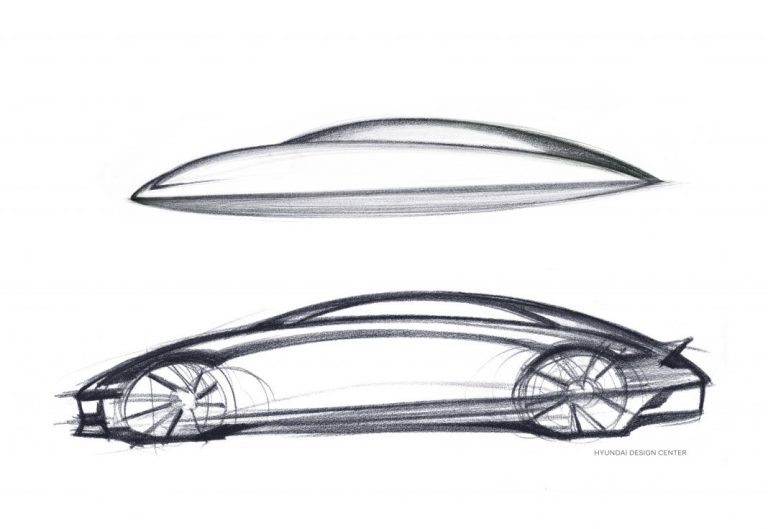 Hyunda descubre el primer boceto oficial del eléctrico Ioniq 6