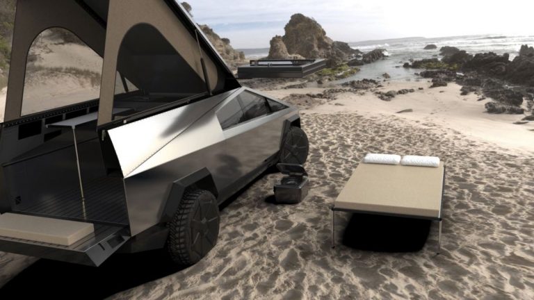 Increíble. El fenómeno camper llega hasta el nuevo Tesla Cybertruck