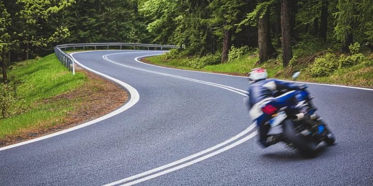 Si tumbas mucho con tu moto en una curva… Sonríe. Y no porque te creas Marc Márquez