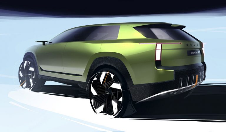 El último boceto del Skoda Vision 7S antes de su presentación