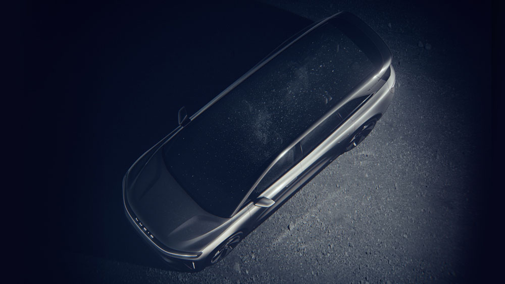 2025 Lucid Gravity Touring. Imagen superior.