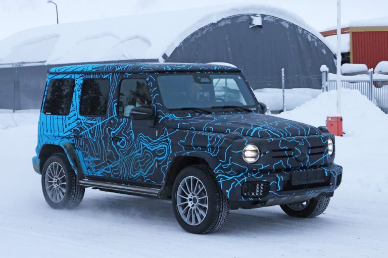 El Mercedes EQG, el todoterreno eléctrico, sobre el hielo