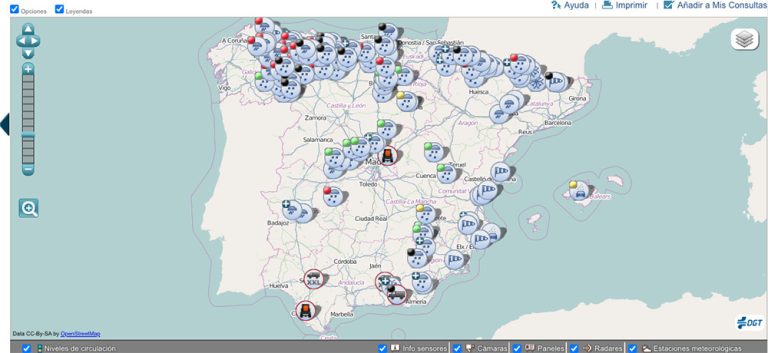El mapa de la DGT que te ayuda a planificar tu viaje de vuelta de vacaciones