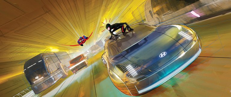 El Hyundai Ioniq 6 vuela en ‘Spider-Man: cruzando el multiverso’