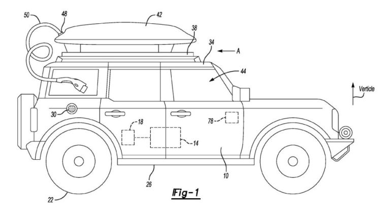Ford patenta una batería adicional para el techo… ¿del Bronco eléctrico?