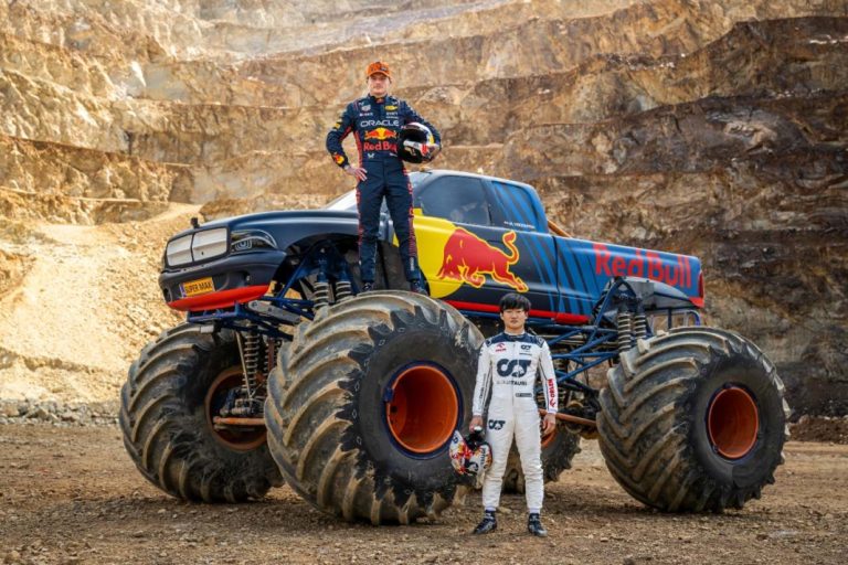 Max Verstappen y Yuki Tsunoda dan el salto a los Monster Truck