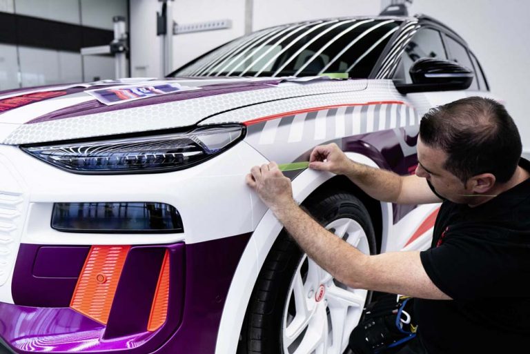 Así camufla Audi a sus prototipos. Confundir con vinilos a medida