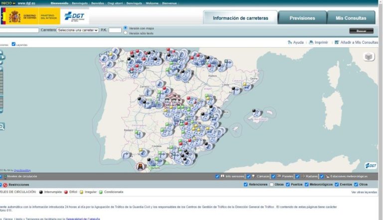 El mapa de la DGT que te ayuda a planificar tu viaje de vuelta de vacaciones
