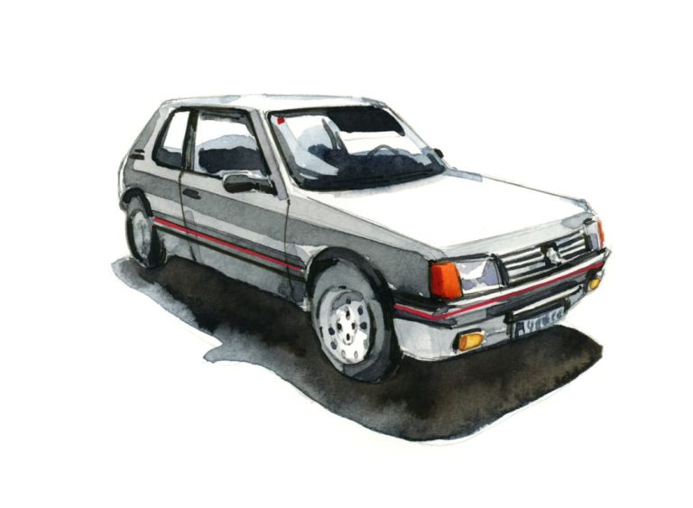 Viaje ilustrado con el Peugeot 205 de Alicia Aradilla, una de las creadoras top del país