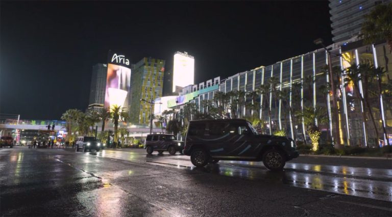 Así ‘bailan’ los Mercedes EQG en Las Vegas