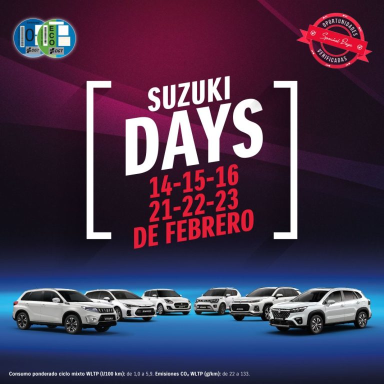 ‘Suzuki Days’, hasta 7.000 euros de descuento en la gama Suzuki