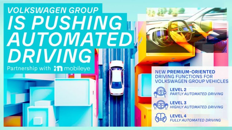 El grupo Volkswagen se une a Mobileye para acelerar la conducción autónoma