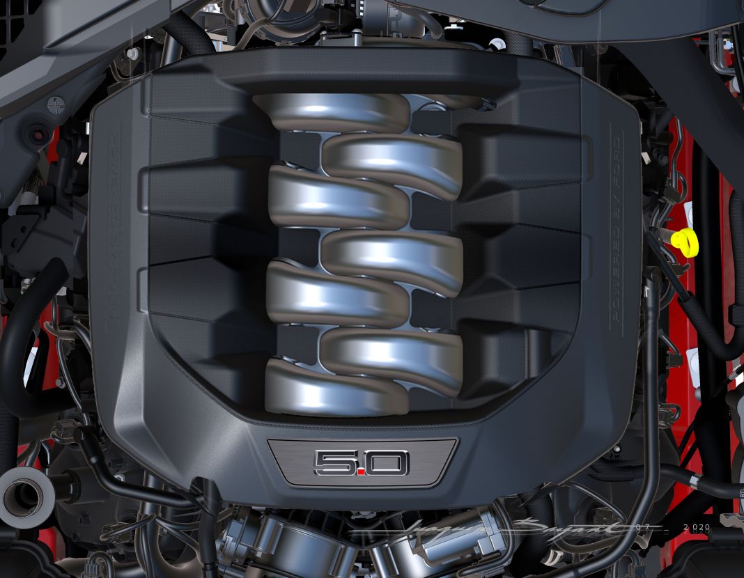 2024 Ford V8 Coyote. Motor. Imagen.