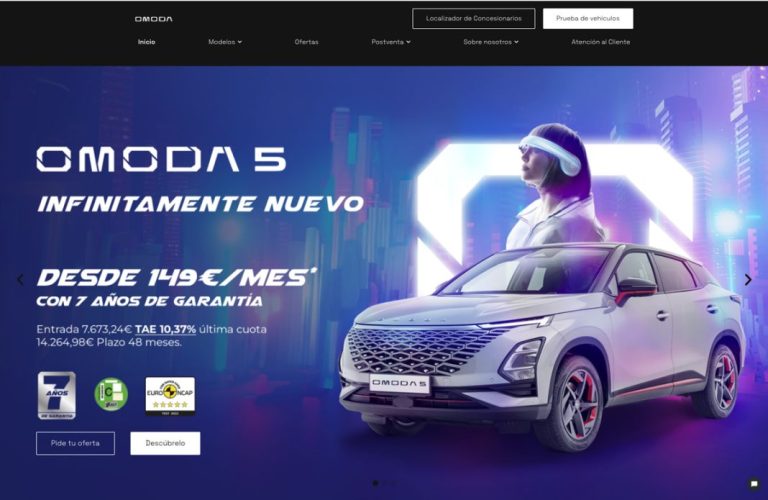 La marca china Omoda ya tiene web en España