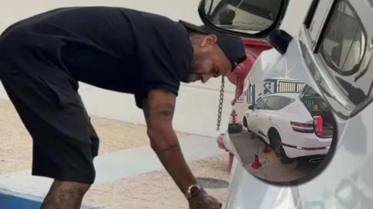 Neymar destroza el coche de un exjugador del Atlético Madrid a modo de venganza