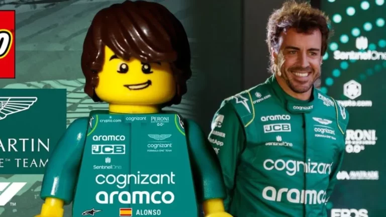 Como un niño con zapatos nuevos: Así se pone Fernando Alonso con su nuevo Aston Martin de LEGO