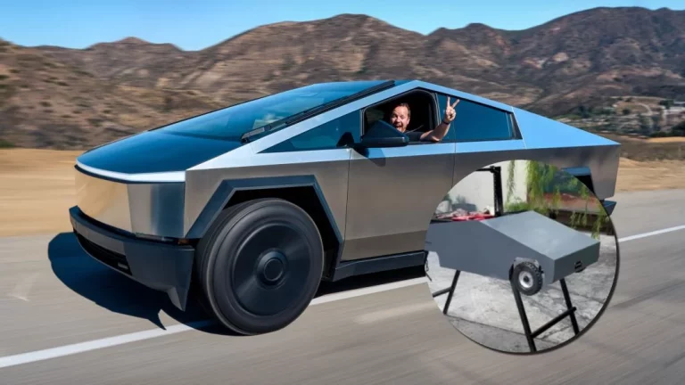 La barbacoa más viral y que querrás tener en tu casa es un diminuto Tesla Cybertruck