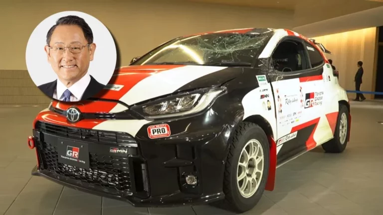 El ‘mantecón’ que se ha dado Akio Toyoda, el jefe de Toyota, con este GR Yaris de carreras
