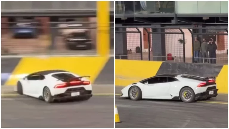 Las manos de este piloto le sirven para no destrozar su Lamborghini Huracán con 1.500 CV