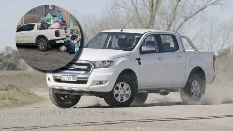 Por listo: Unos vecinos convierten este Ford Ranger en un cubo de basura