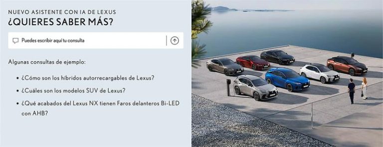 Lexus responde con inteligencia artificial a todas tus dudas en su web