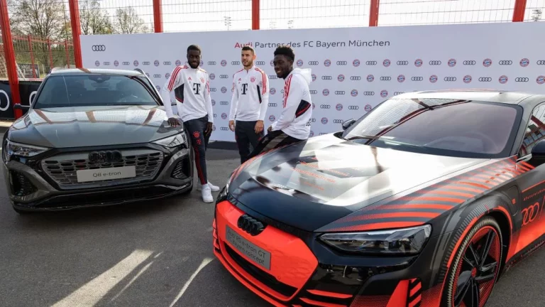 Audi lanza su RS e-Tron GT con diseños basados en la indumentaria del Bayern Múnich