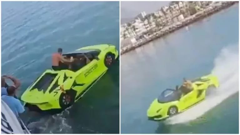El día que un Lamborghini chocó contra un yate en Benalmádena