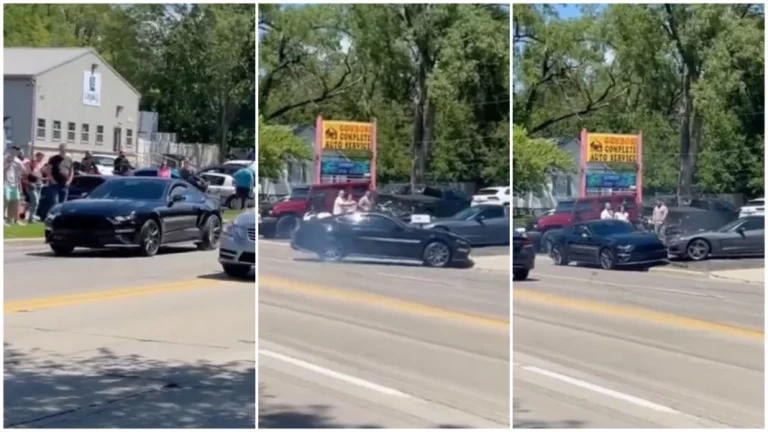 Cuando salir de un Cars and Coffee quemando rueda con tu Mustang sale caro. Muy caro