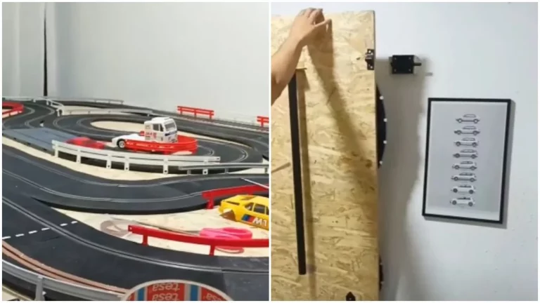 El truco para esconder tu pista de Scalextric en casa sin ocupar un solo centímetro