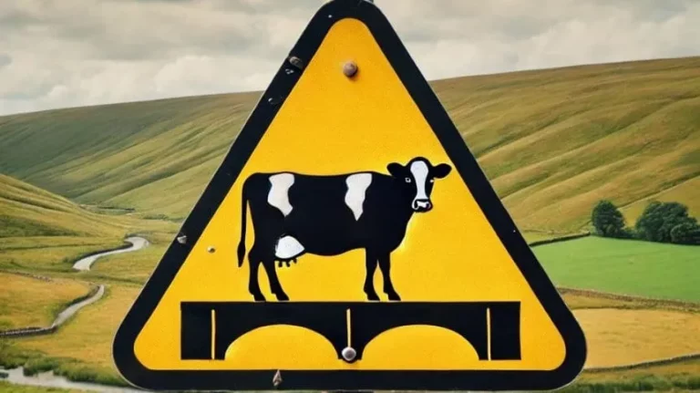 La señal más insólita que verás por las carreteras tendrá una vaca y un puente