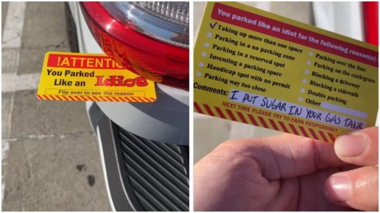 La tarjeta que tenían que dejar a quienes no tienen ni idea de aparcar