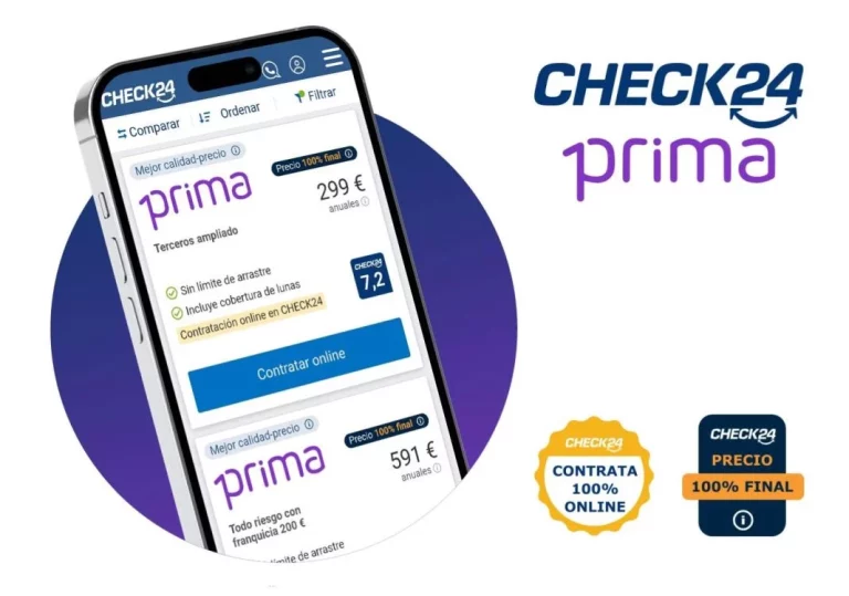 Prima seguros incorpora el comparador de seguros Check 24 a su plataforma de contratación de pólizas para el automóvil