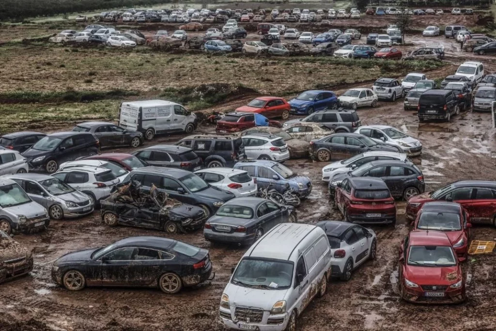 coches afectados por la DANA