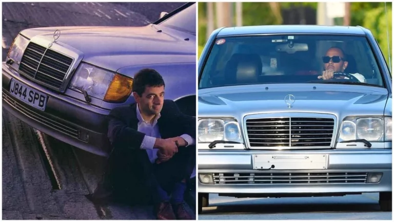 El legendario Mercedes-Benz que conducen Lewis Hamilton y Rowan Atkinson y que está expuesto en el museo Porsche