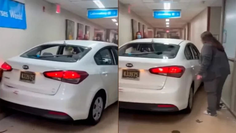 El Kia que necesitaba urgentemente una transfusión… Y así lo dejó su dueña en el hospital