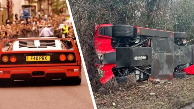 Un mecánico, una carretera mojada y un Ferrari F40: ¿Qué podía salir mal?