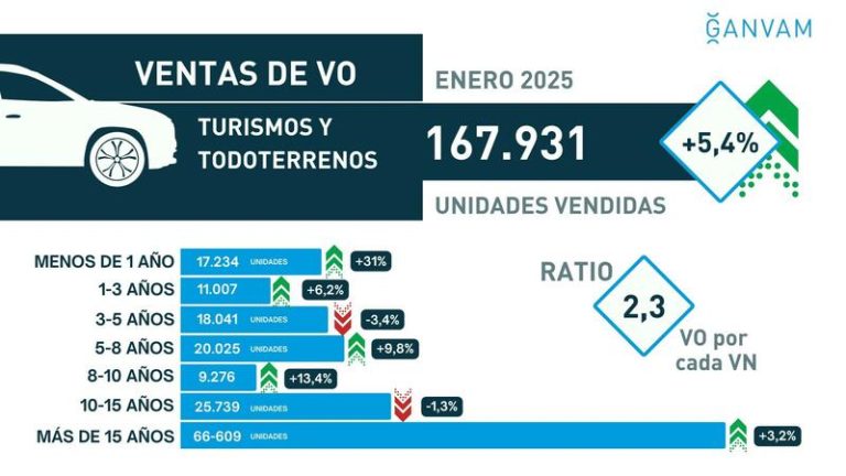 Las ventas de coches de segunda mano siguen imparables: Y enero es claro ejemplo