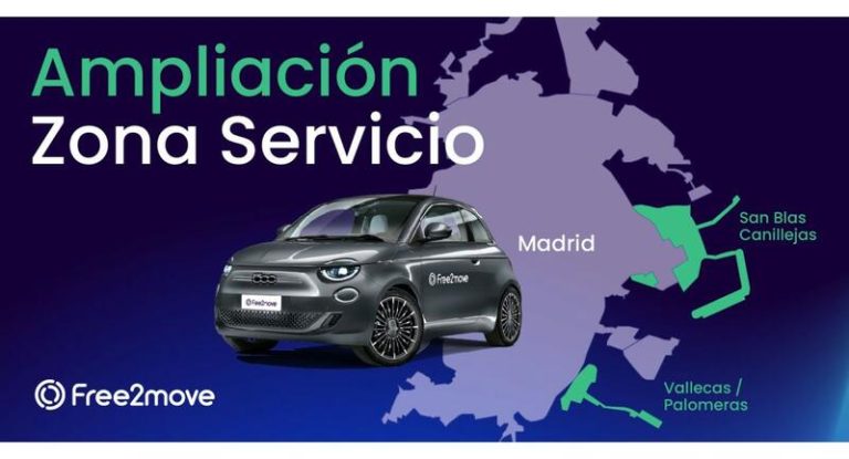 Los dos nuevos barrios de Madrid a los que llegan los coches de Free2move