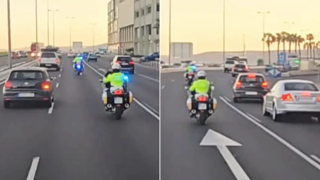 Conductor motoristas Guardia Civil