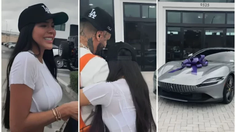 Así de impresionante es el Ferrari que Nicky Jam ha regalado a su novia