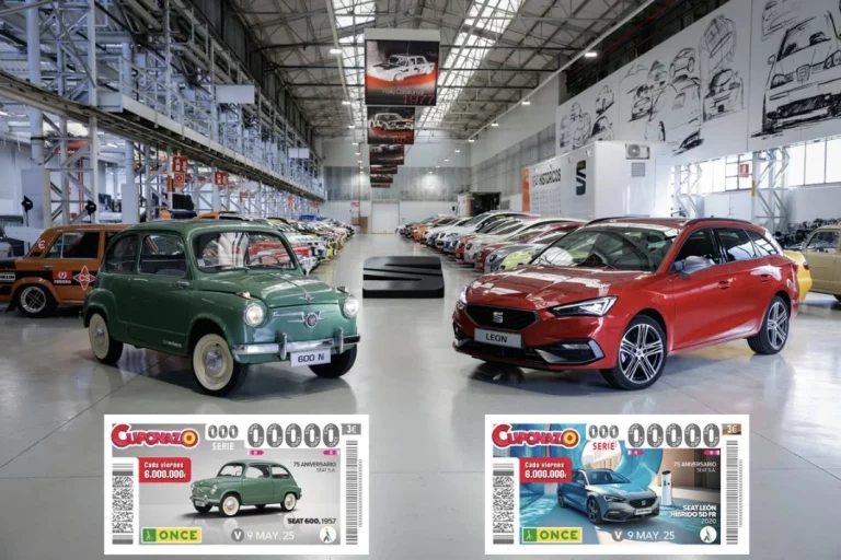 Seat celebra 75 años con una edición especial del Cuponazo de la ONCE