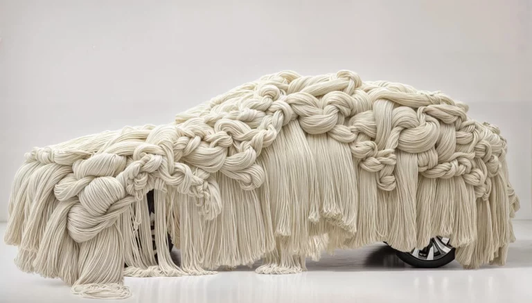 El Lexus LBX viste su carrocería con hilos trenzados